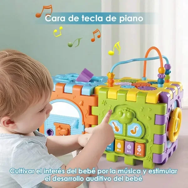 Juguete Montessori Educativo Cubo Didáctico Musical Bebe Multicolor