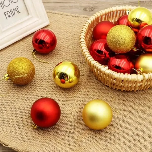 Adornos Navideños Tubo Bolas De Navidad 4cm X9 Unidades