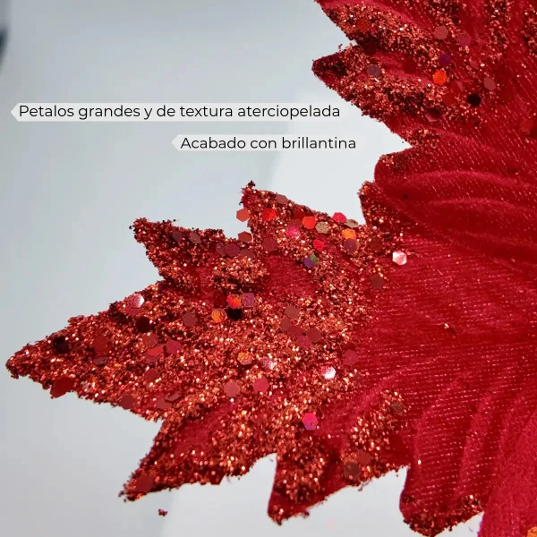 Flor 20cm Para Arbol De Navidad Adornos Decoracion X4u