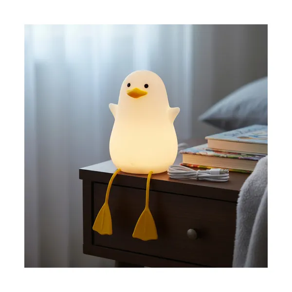 Velador Lampara Pato Luz Led Usb Recargable Rgb