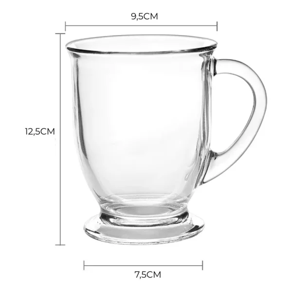 Taza Cafe Doble Vidrio Pared Capuchino Jarro 250ml Transparente