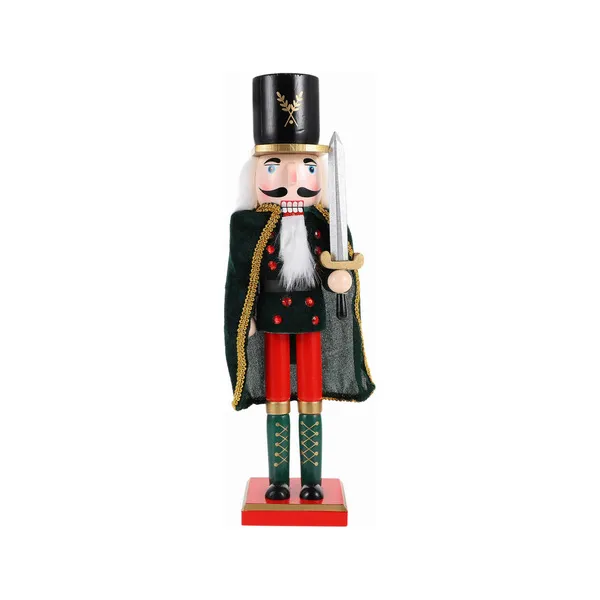 Cascanueces Soldado 38 Cm De Madera Adorno Navideño