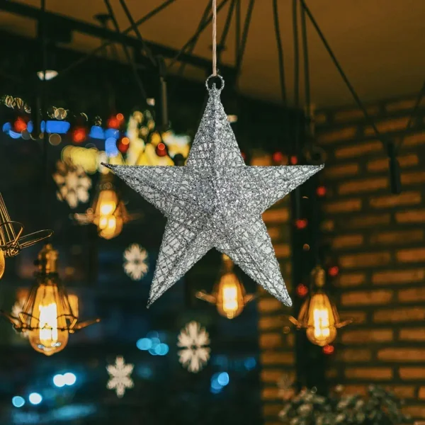 Adorno Navideño Estrella Colgante 30cm Decoración Navidad