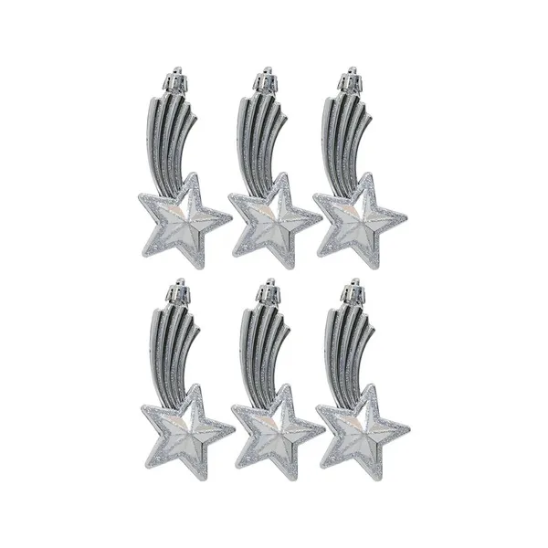Adorno Colgante Decoración Arbol Navideño Estrella Fugaz X2