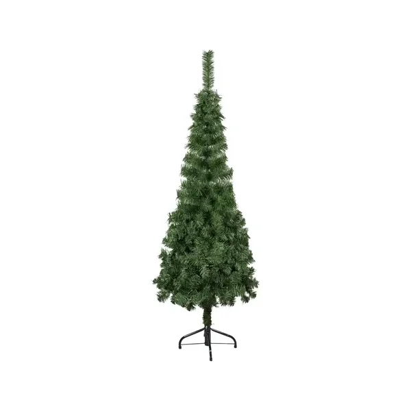 Árbol De Navidad Tronador Slim Verde 1.50mts Base Metal