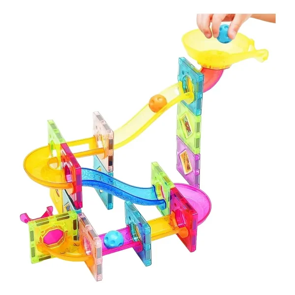 Bloques Magneticos 47 Piezas Laberinto De Bolitas Para Armar Multicolor