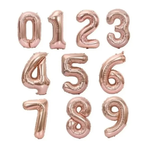 Globos Metalizados Números 45 Cm Fiestas Cumpleaños
