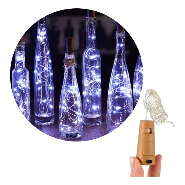 Tira De Luces Alambre Led 3 Mts Corcho Botella Decoracion