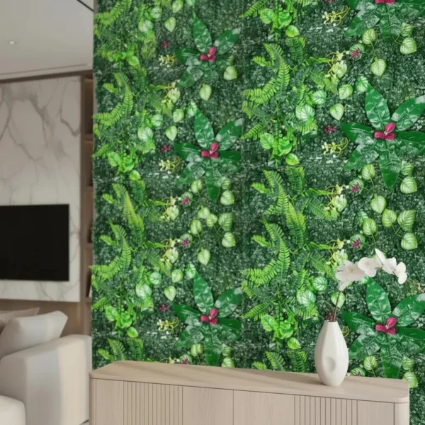 Jardín Vertical Cesped Flores Muro Artificial Verde Pack X10 Verde
