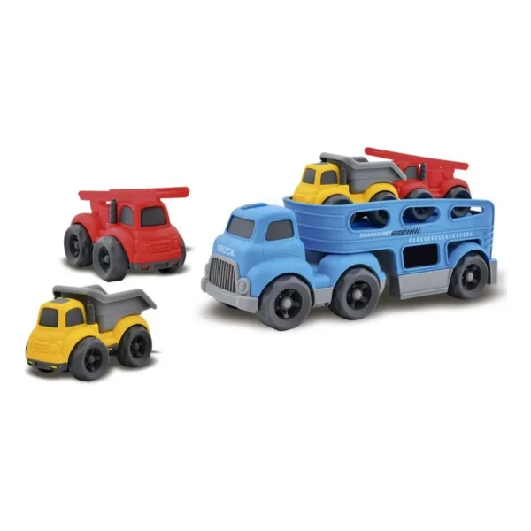 Camion Mosquito Rojo 30cm Juguete 2 Autitos Construccion