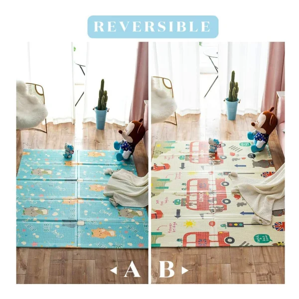 Alfombra Antigolpes Reversible Bebe Plegable 120x180cm