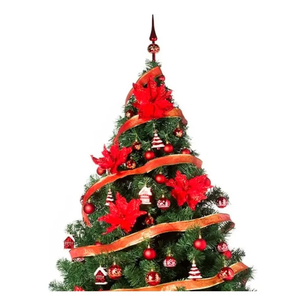 Arbol de Navidad Montañes Deluxe 1.80mts Con Adornos Kit X60