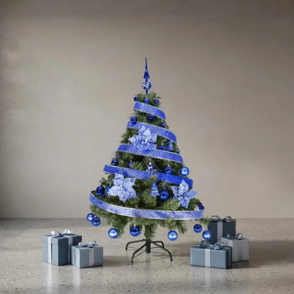  Arbol De Navidad Tronador Lujo 1,20mts Con Adornos Kit X30