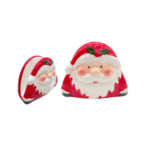 Servilletero Ceramica Navideño Porta Servilleta Papa Noel