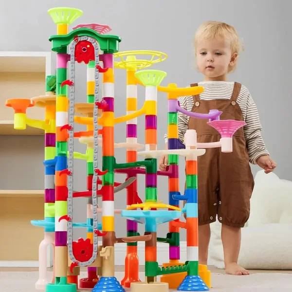 Laberinto De Bolitas Con Elevador 236 Pz Construcción Niños Multicolor