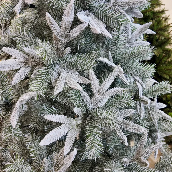 Arbol De Navidad Fabesa Pino Nevado Flock 1.50mts Base Metal Nevado