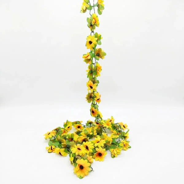 Enredadera Jardin Vertical Guirnalda Girasoles 2m Pack X6 Verde