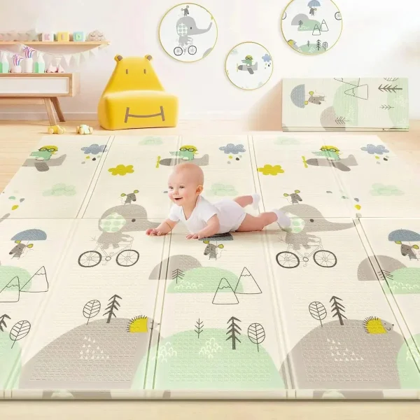 Alfombra Antigolpes Reversible Bebe Plegable 120x180cm
