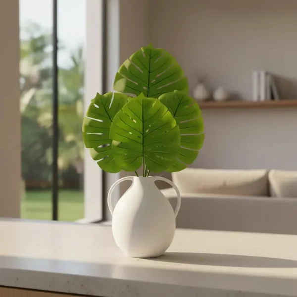 Planta Artificial Hoja Monstera Costilla De Adan Pack X10