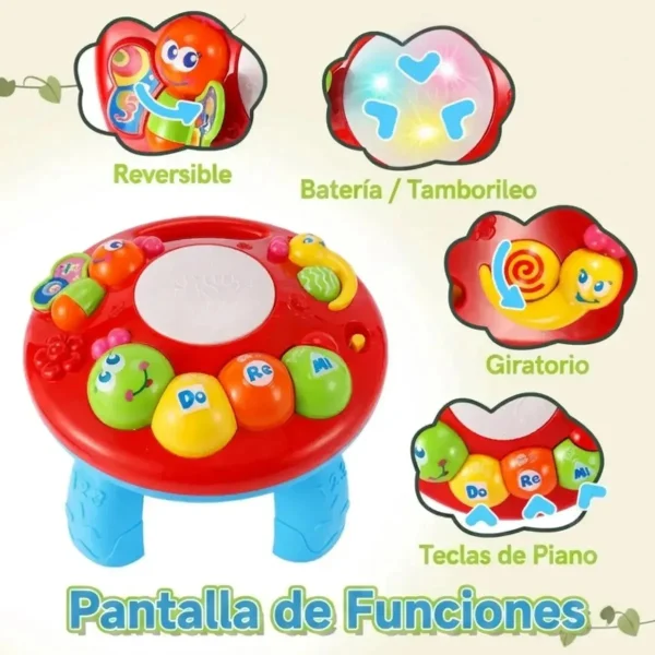 Mesa Musical Didactica Animales Actividades Y Sonidos Zippy Azul Claro