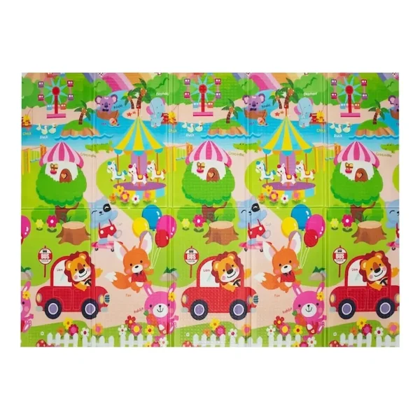 Alfombra Antigolpes Reversible Bebe Plegable 120x180cm