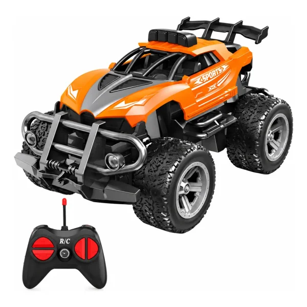 Auto A Radio Control Remoto Stunt Mini Acrobático Rc A Pilas Naranja