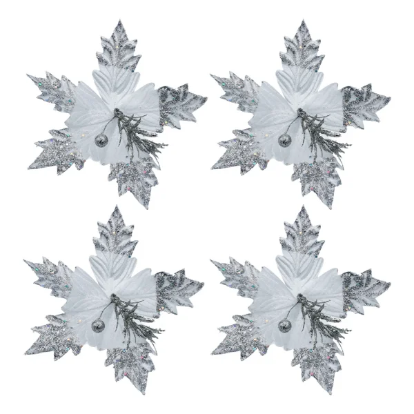Flor 20cm Para Arbol De Navidad Adornos Decoracion X4u