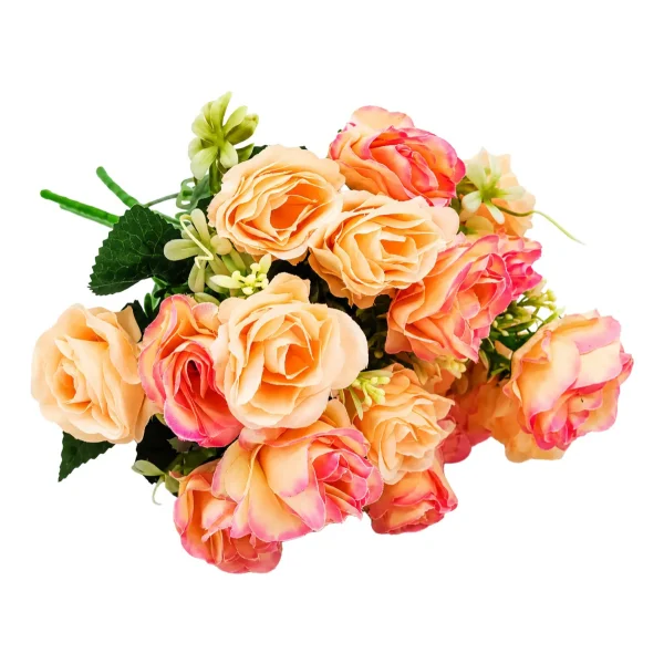 Ramo De Rosas Flores Artificiales Decoracion Pack X10