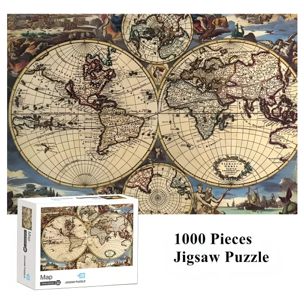Puzzle Rompecabezas 1000 Pzs Mapamundi Antiguo