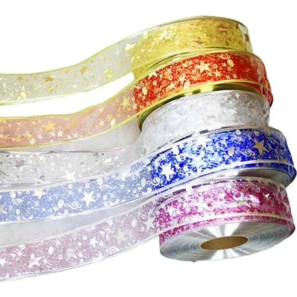 Cintas Navideñas Adornos Decoración Navidad 2,5cm 2,7mts