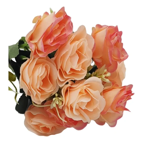Ramo De Rosas Flores Artificiales Decoracion Pack X10