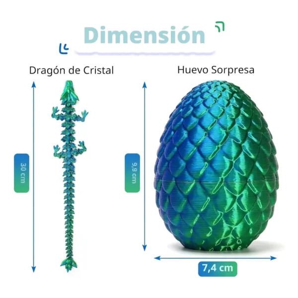 Dragón Articulado Impresión 3d Huevo Sorpresa Coleccionable