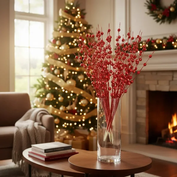 Ramas Espiga Adorno Navideño Deco Navidad 72cm Pack X5