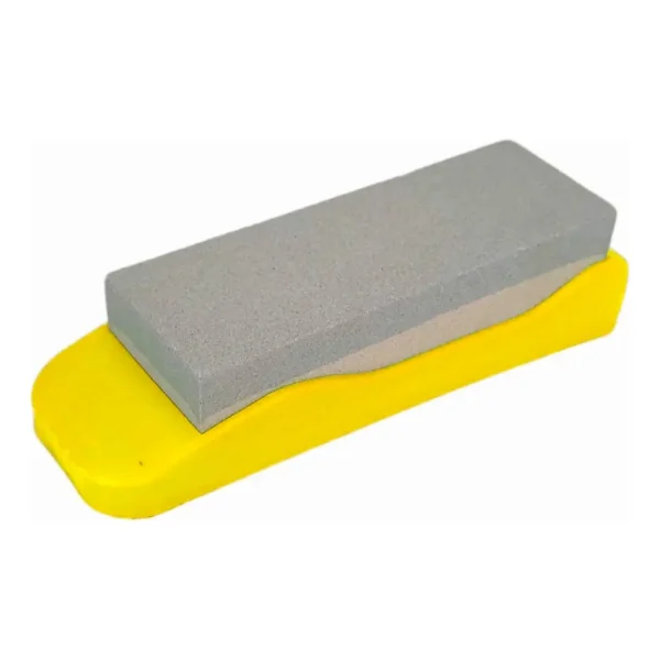 Piedra De Afilar Doble Faz Base Antideslizante Celeste