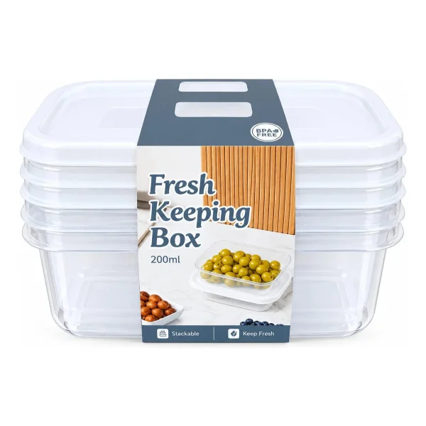 Set X8 Tapers Contenedores Organizador Alimentos Plastico Transparente