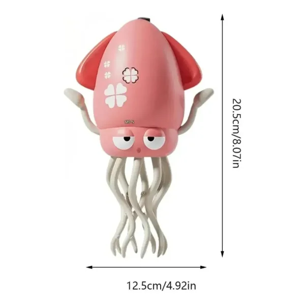 Pulpo Calamar Bailarín Juguete Bebé Niños Luz Musica Usb Rosa
