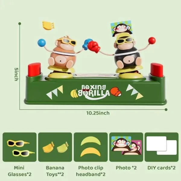 Juego De Mesa Boxeo Muñecos Monos Resorte Ring Juguete Niños
