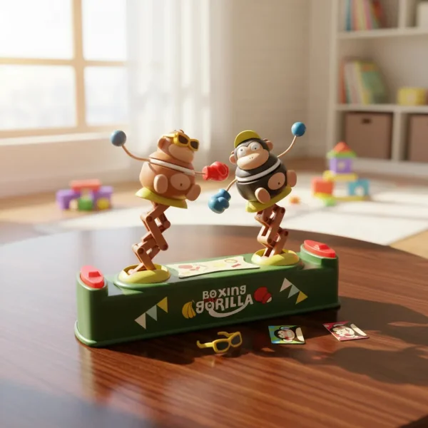 Juego De Mesa Boxeo Muñecos Monos Resorte Ring Juguete Niños