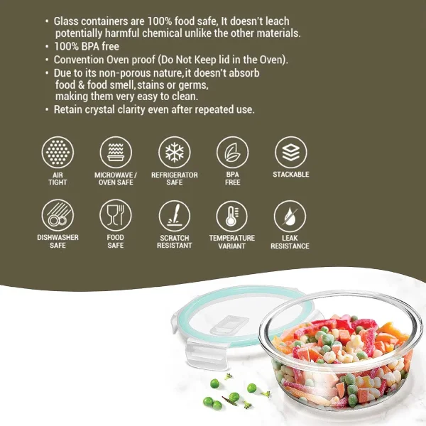 Taper Contenedor Hermético 1000ml Microondas Horno Freezer Transparente