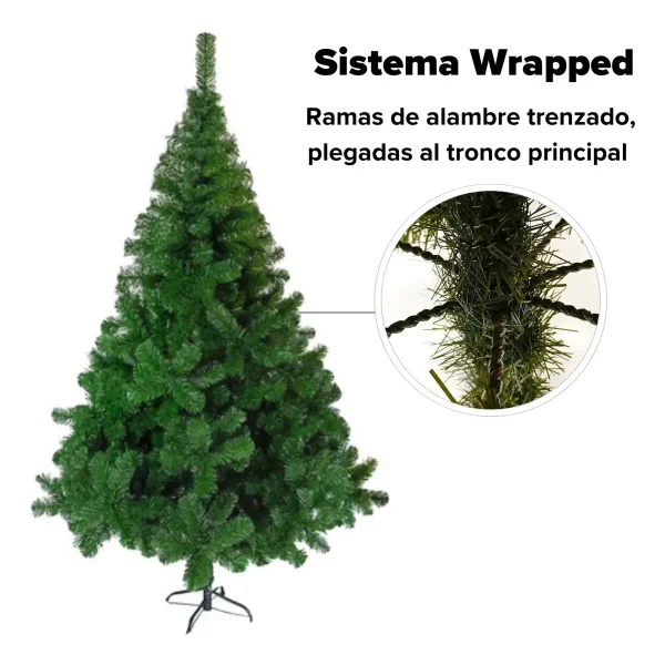 Arbol De Navidad Tronador Lujo 2,10mts Pino Decorado Azul