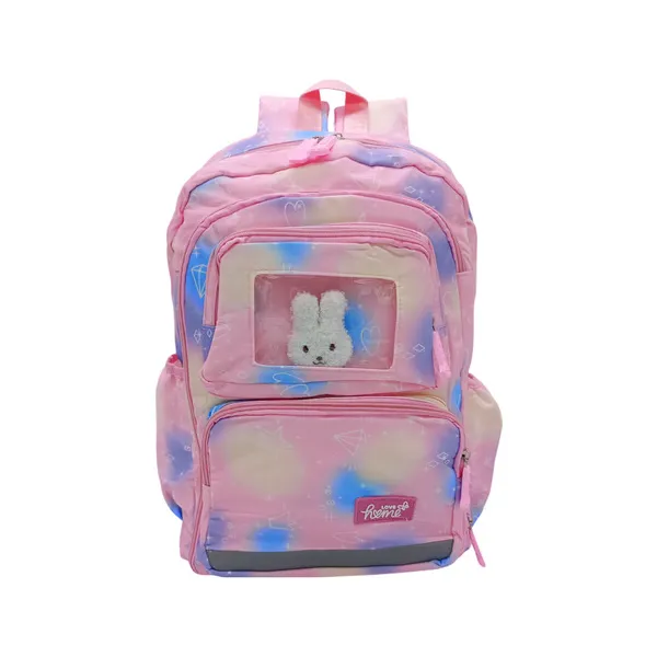 Mochila Para Nena Espalda Escolar Portanotebook + Peluche