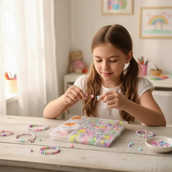 Kit Armado De Pulseras Bijouterie Con Tanzas Niñas Pastel