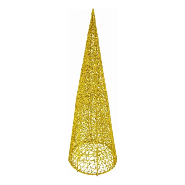 Arbol Navidad Alambre Decoración Navideña Oro 80cm Oro