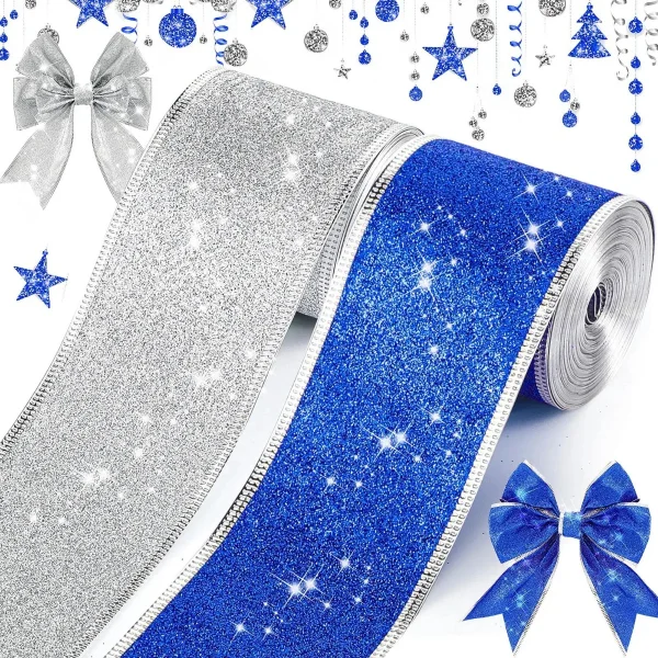 Cintas Navideñas Pack X5 6cm 2,70mt Adornos Navidad Deco