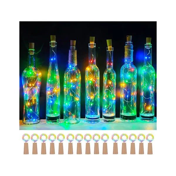 Tira De Luces Alambre Led 3mt Corcho X10u Botella Decoracion