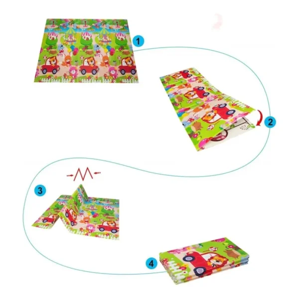 Alfombra Antigolpes Plegable Bebes Reversible 150x200cm