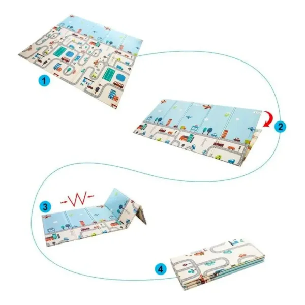Alfombra Antigolpes Plegable Bebes Reversible 150x200cm
