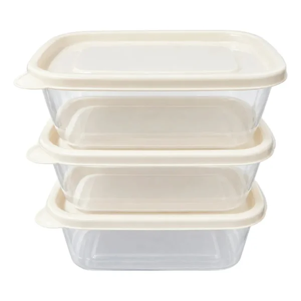 Set X3 Tapers Contenedores 650ml Plastico Con Tapa Transparente