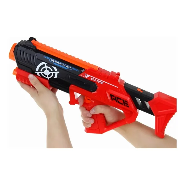 Pistola Lanzadora Hidrogel Y Dardos 2 En 1 Rojo