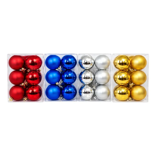 Adornos Navideños Set Bolas De Navidad 7cm X120 Unidades